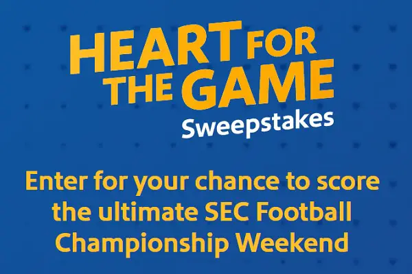 Southwest Heart for the Game Sweepstakes – Win a $4,735 SEC Championship Prize Package