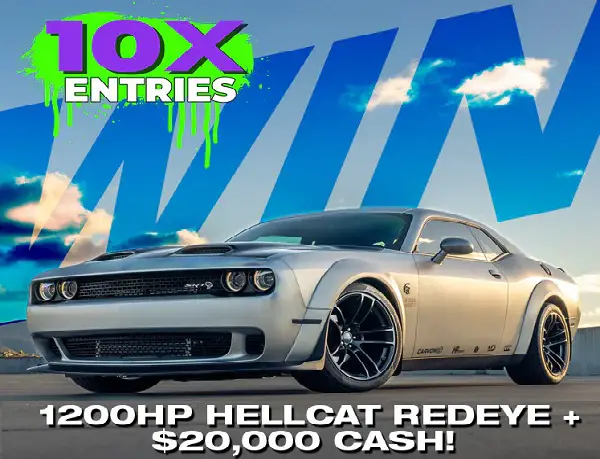 Speed Society SSG42 Car Giveaway: Win Charger Dodge Hellcat & $20,000 Cash Prize