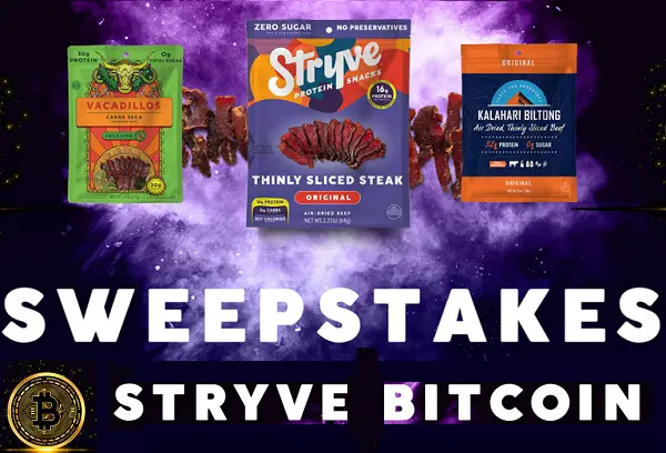Stryve Bitcoin Sweepstakes: Win Cash in $1,000 Bitcoins (5 Winners)