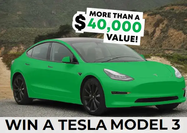 Win a Tesla Model 3 Giveaway 2024