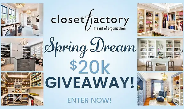 Win $20,000 Closet Factory Gift Card for Free