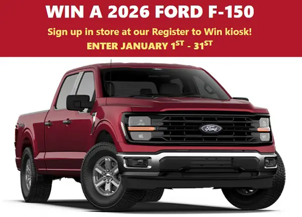 Menards Ford Truck Sweepstakes – Win a 2026 Ford F-150!