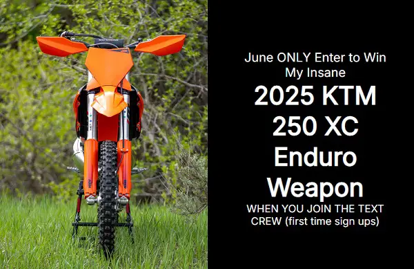 DBC Dirt Bike Giveaway: 2025 KTM 250 XC Dirt Bike!