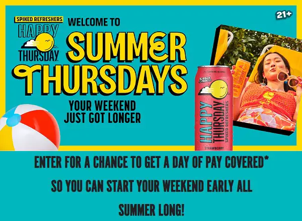 Happy Thursday Summer Thursdays Sweepstakes – Win $250 Cash & Weekly Venmo Rewards All Summer!