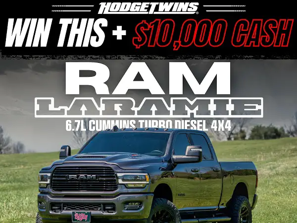 Hodge Twins Sweepstakes 2025: Win a 2023 Ram 2500 Laramie & $10,000 Cash!