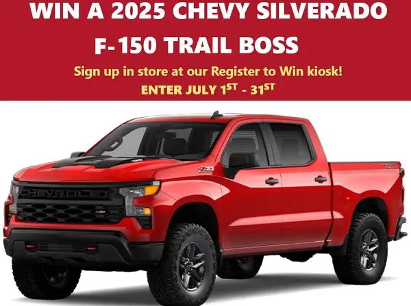 Menards Truck Sweepstakes – Score a 2025 Chevy Silverado Trail Boss