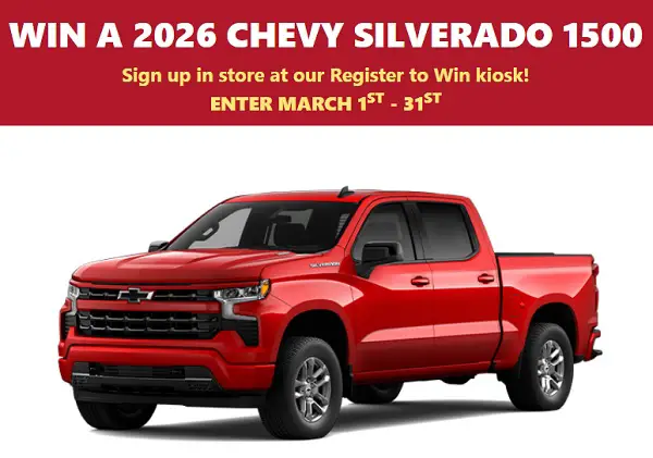 Menards Truck Sweepstakes – Score a 2026 Chevy Silverado 1500
