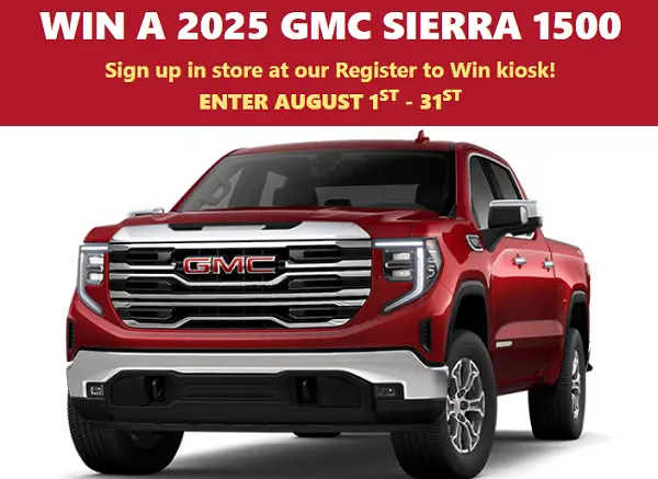 Win a 2025 GMC SIERRA 1500 For Free!