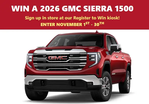Menards GMC Sierra Giveaway — Win a 2026 GMC Sierra 1500 Truck