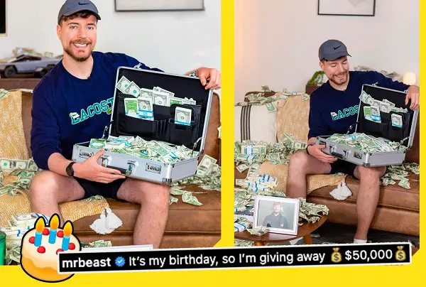 Win $50,000 Cash in MrBeast’s Birthday Giveaway!