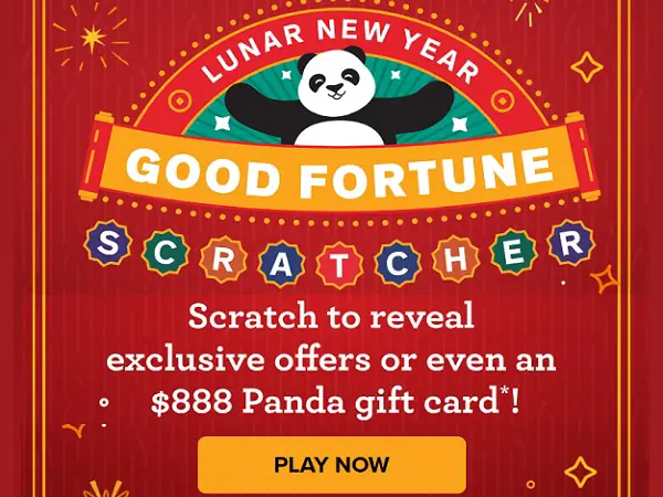Panda Express Lunar New Year 2026 Instant Win Game – Win Up to $800 in Panda Express Gift Cards