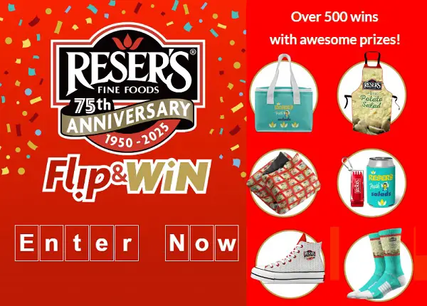 Reser's Flip & Win Instant Win Game (529 Winners)