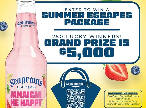 Seagram's Escapes Summer Essentials Sweepstakes – Win $5,000 Cash or Ultimate Summer Kits!