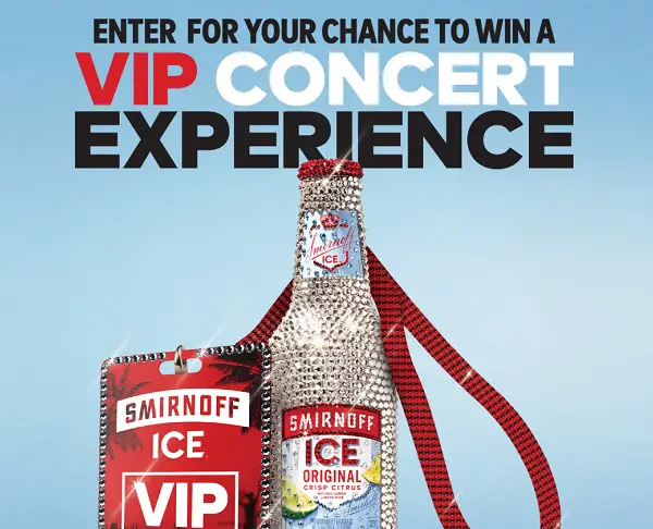Smirnoff Ice Summer Ticket Sweepstakes – Win VIP Festival Trips & Live Nation Gift Cards! (110 Winners)