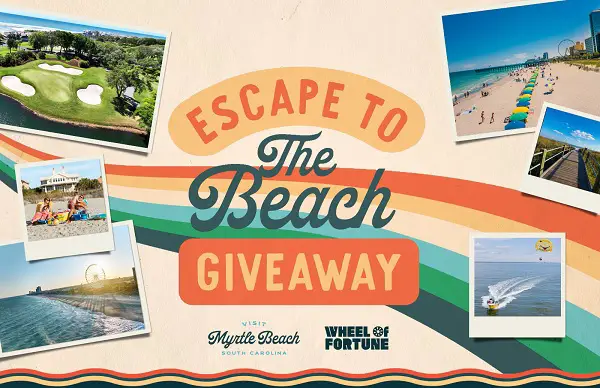 Wheel of Fortune Escape to the Beach Sweepstakes 2025: Win a Myrtle Beach Trip for Two!