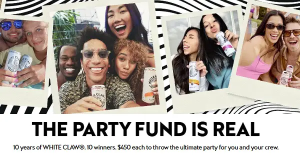 White Claw 10th Birthday Celebration Giveaway – Win a $450 Party Fund! (10 Winners)