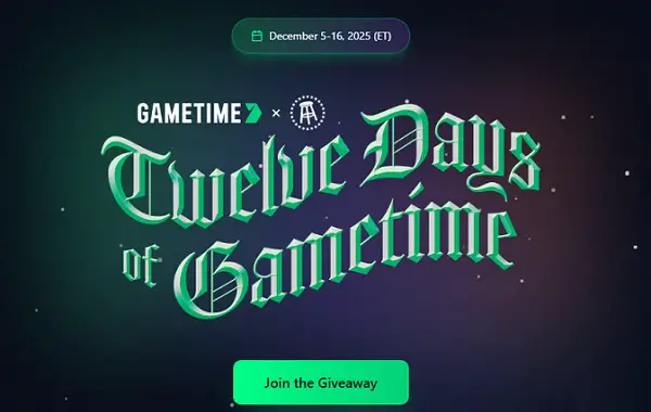 12 Days of Gametime Sweepstakes — Win $5,000 in Event Credit