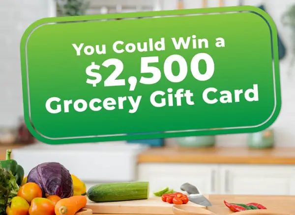 Free Grocery Giveaway: Win a $2,500 Gift Card! (2 Winners)