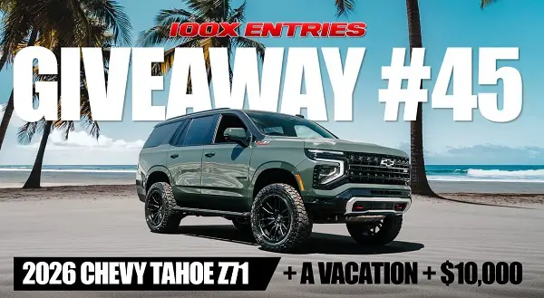 717 Supply Sweepstakes: Win a 2026 Chevrolet Tahoe Z71 + $10,000 Cash & Vacation