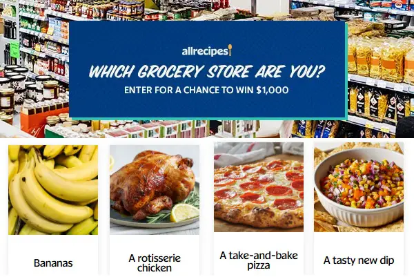All Recipes $1000 Grocery Cash Sweepstakes 2025