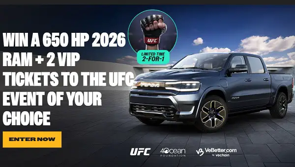 Alltroo Rally with Dana White Sweepstakes: Win a Dodge Ram 1500 REV + VIP UFC Tickets