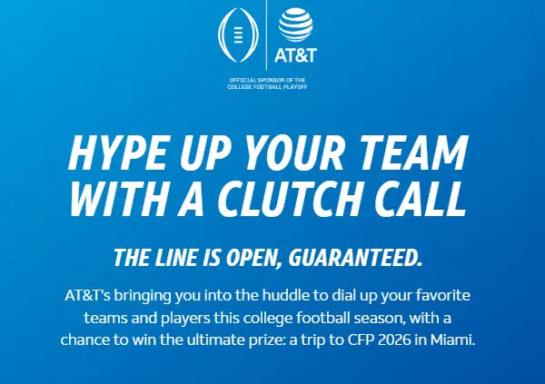 AT&T Clutch Calls Sweepstakes: Your Ticket to the 2025 National Championship!