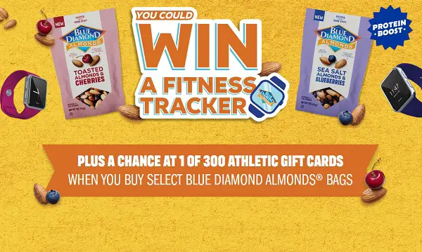 Blue Diamond Growers Fitness Sweepstakes: Win a Smartwatch or $50 Gift Card!