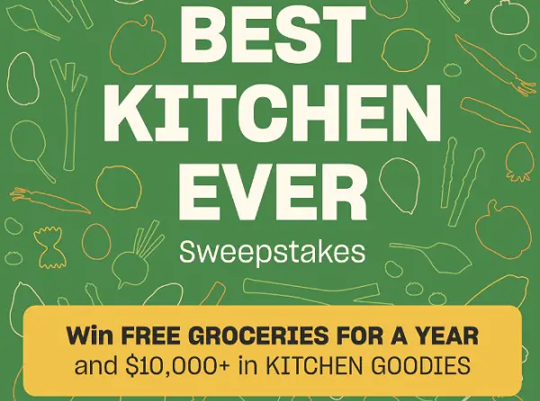 Win a Year of Free Groceries + $10K Dream Kitchen Gear!