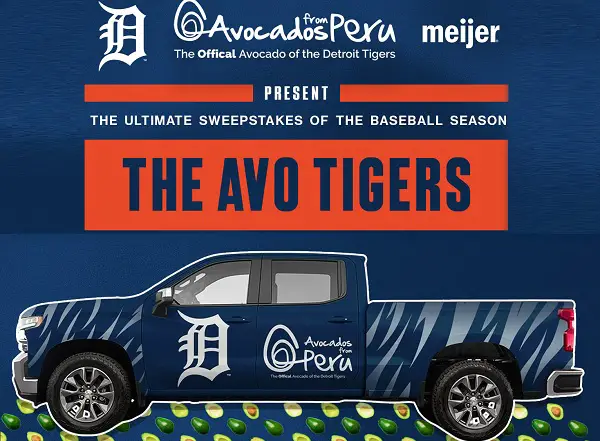 Avocados from Peru Sweepstakes: Win a 2025 Chevy Silverado & VIP Tigers Experience