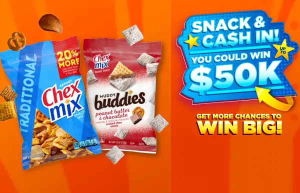 Chex Mix Summer Sweepstakes – Score $50K or $100 in Cash!