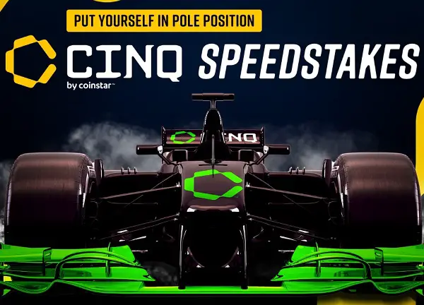 Coinstar CINQ Speedstakes: Win a VIP Trip to the 2025 Las Vegas F1 Grand Prix + Up to $10,000 Cash!