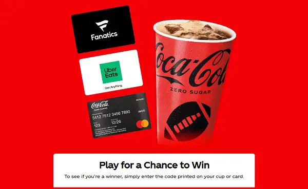 Coca-Cola Football Ultimate Fan Experience Giveaway 2025 – Win Uber Eats Gift Cards, FanCash & Prepaid Cards!