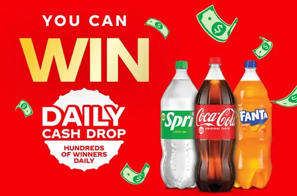 Coca-Cola Daily Cash Drop Sweepstakes 2025: Win Free Cash Instantly! (68000 Winners)