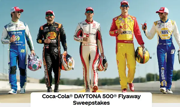 Coca-Cola Daytona 500 Flyaway Sweepstakes 2026 – Win a VIP Race Trip for Two