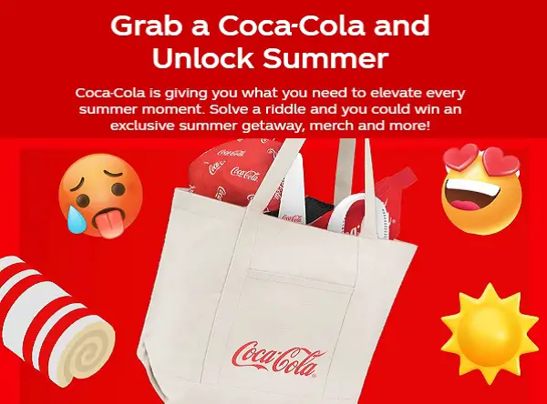 Coca-Cola Summer Refreshing Uplift Emoji Instant Win Game and Sweepstakes (5000+ Winners)