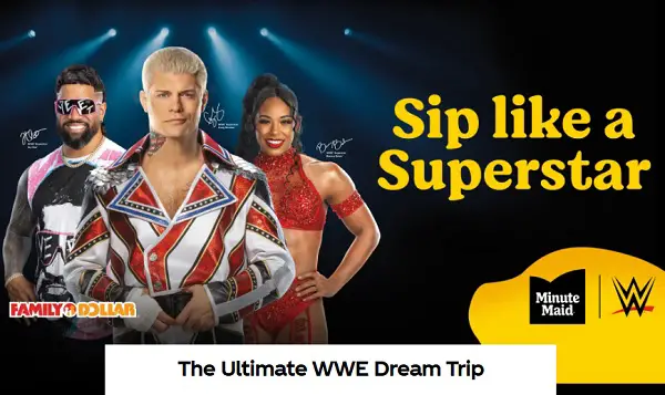 Coca Cola Family Dollar WWE Sweepstakes – Win the Ultimate WWE Dream Trip for 4