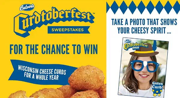 Culver’s Curdtoberfest Sweepstakes – Win a Year of Cheese Curds!