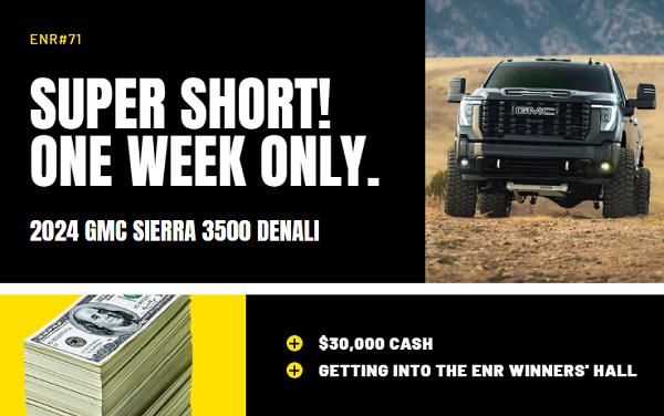 Enforce Truck Giveaway – Win a 2024 GMC Sierra 3500 + $30,000!