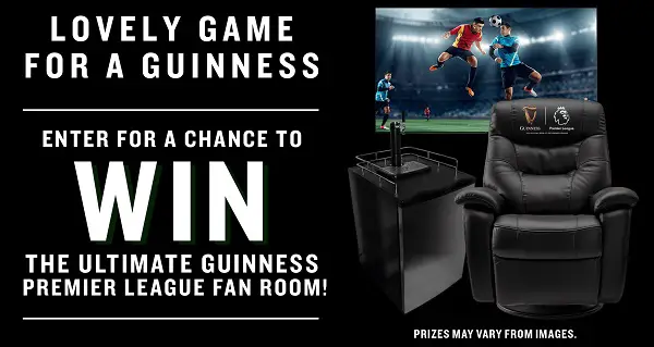 Ultimate Guinness Premier League Fan Room Sweepstakes 2025 – Win Fan Rooms, E-Gift Cards & Instant Prizes