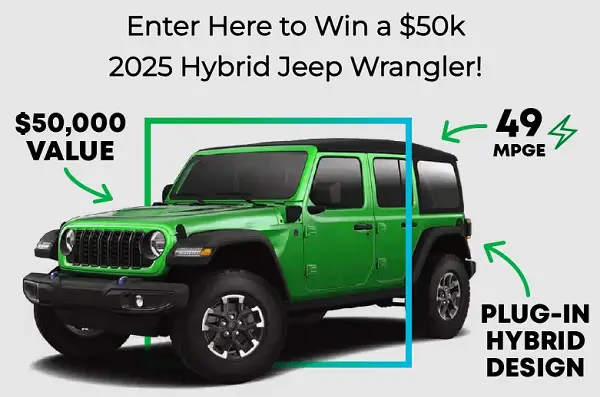 FilterBuy Jeep Giveaway 2025 – Win a $50,000 2025 Hybrid Jeep Wrangler 4XE!
