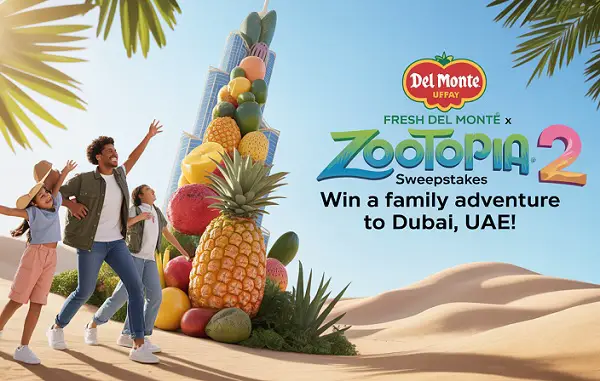 Fresh Del Monte x Zootopia 2 Sweepstakes – Win a Family Adventure to Dubai, UAE!