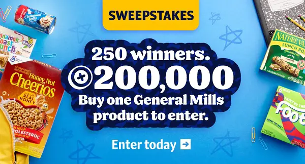 General Mills Back to School Sweepstakes: Win 200,000 Fetch Points! (250 Winners)