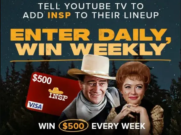 The INSP Gold Rush Sweepstakes: Win $500 VISA Gift Cards! (Weekly Winners)