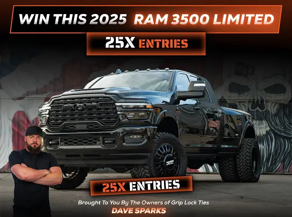 Grip Lock Ties Sweepstakes – Win a 2025 Ram 3500 Limited