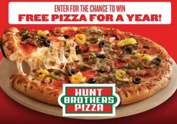 Hunt Brothers Pizza National Pizza Month Sweepstakes – Win Free Pizza for a Year!