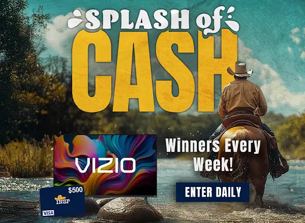 INSP Splash of Cash Sweepstakes – Win $500 or a 55″ VIZIO TV Weekly!