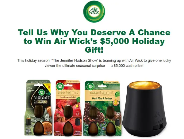 The Jennifer Hudson Show x Air Wick Holiday Contest – Win $5,000!