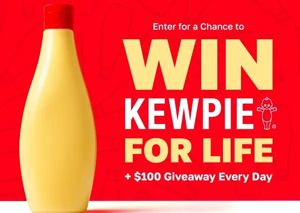 Kewpie 4 Life Sweepstakes: Win Free Mayo for Life + Daily $100 Gift Cards!