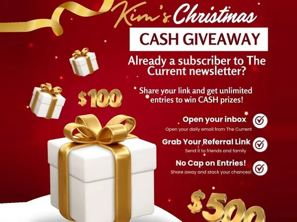 Kim’s Christmas Cash Giveaway – Win Daily Prizes + $1,000 Grand Prize