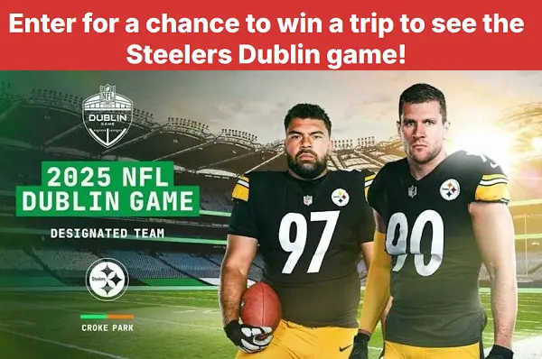 Kraft Heinz Giant Eagle Sweepstakes: Win a Trip to See the Steelers Play in Dublin